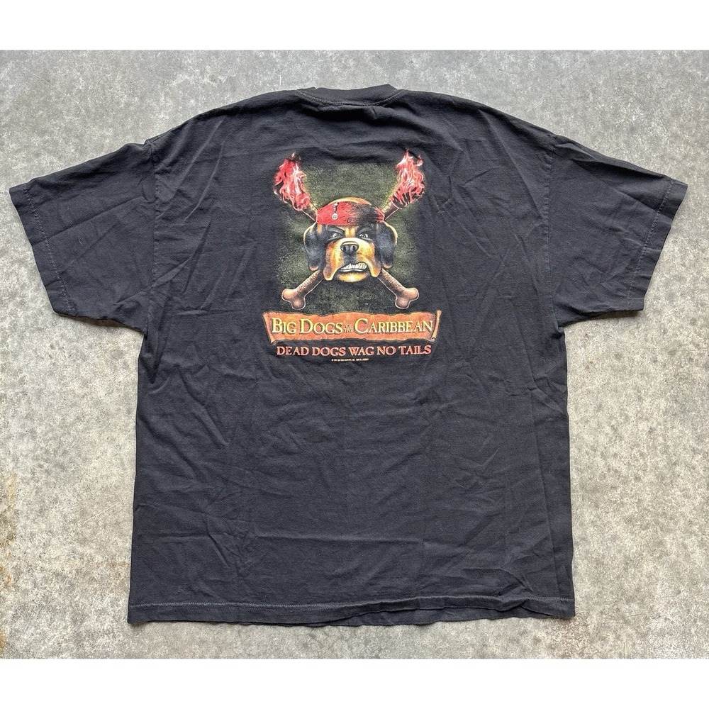 VTG 2006 Big Dogs Of The Caribbean Pirates Of The Caribbean Parody T Shirt XL
